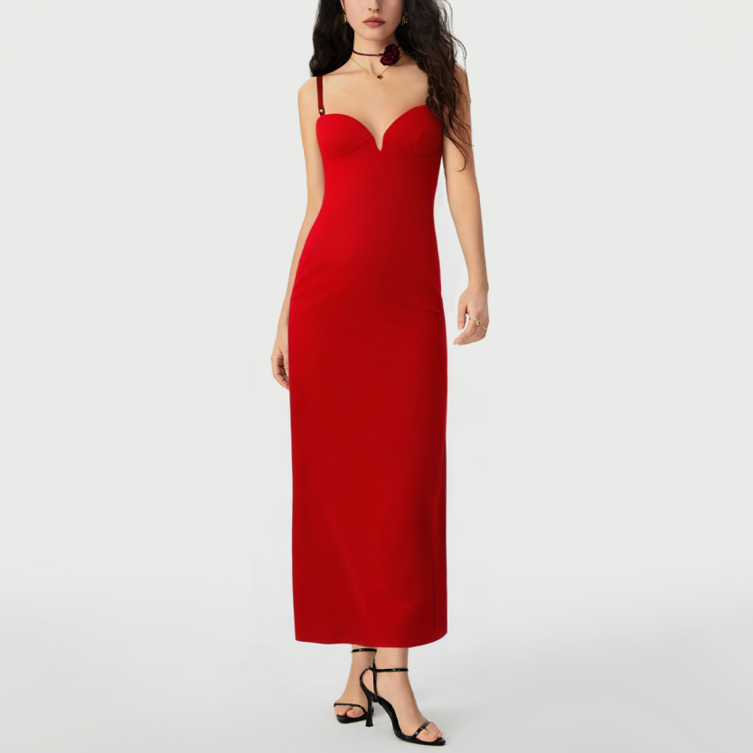 Retro sleeveless medium dress
