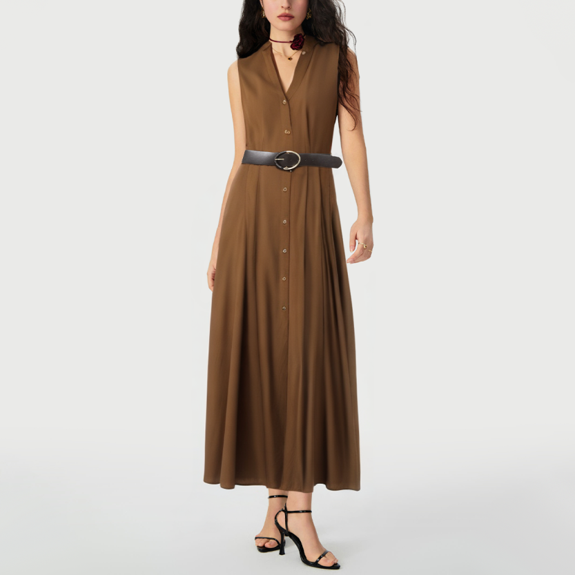 Elegant V-neck sleeveless dress