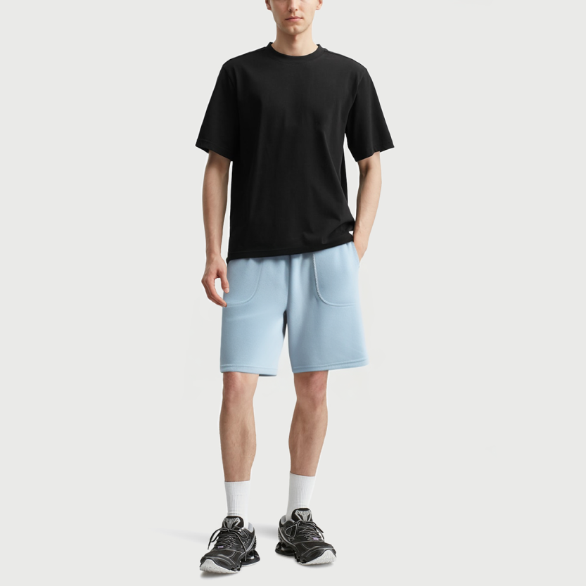 Men's high street style cotton wool jogging shorts