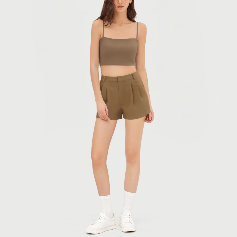 Casual sleeveless vest and shorts two-piece set