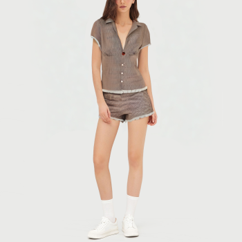 Retro plaid women's suit